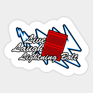 Live Laugh Lightning Bolt Sticker